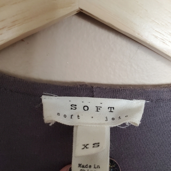 SOFT by Joie XS Quilted Moto Knit‎ Jacket Gray Asymmetrical Zipper Long Sleeve - Picture 3 of 9